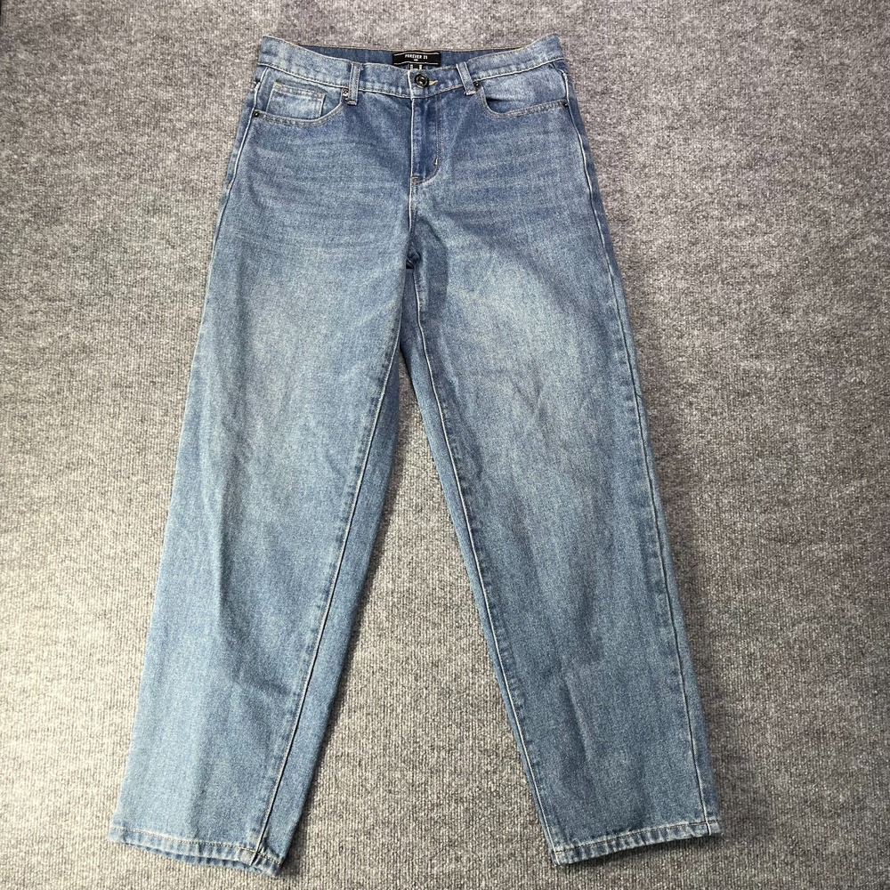 Forever 21 Jeans Men's 30 Blue Denim Relaxed Fit Straight Leg Zip‎ Fly - 32X30.5